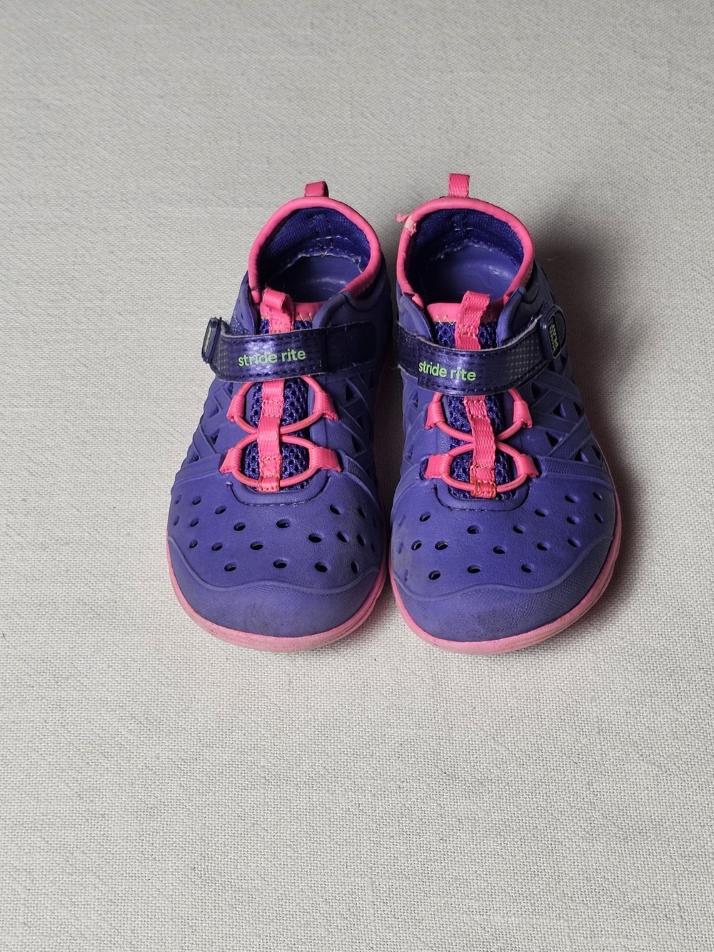 Stride Rite Made 2 Play Phibian Shoes Kids Size 8 Pink/Purple